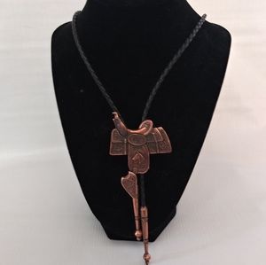 Horse sattle rustic 17inch necklace